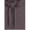 felpa con cappuccio foderato fantasia e zip frontale shark donna xx large
