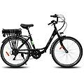 sea-ty 26cst01 bicicletta elettrica e-bike 26'' batteria 36v 12. 8ah 250w max 110kg nero