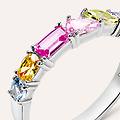 anello solitario silver rainbow argento rodiato cubic zirconia collezione silver rainbow misura 54