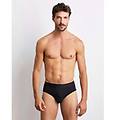 slip uomo in jersey di cotone elasticizzato in tinta unita classica superior cotton / nero / 7 nero