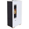 stufa a pellet 5 kw mini 5 con telecomando colore bianco