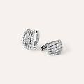 orecchini a cerchio red carpet argento rodiato cubic zirconia collezione red carpet bianco
