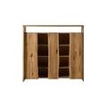 credenza in legno di quercia selvatica 160x45x147 oliato naturale pure oak #112
