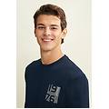 t-shirt manica lunga con stampa 1976 dark sapphire uomo medium