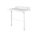 sedile doccia ribaltabile per fissaggio a parete con gambe di appoggio serie easy 12007. 2 bianco