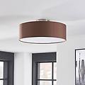 plafoniera sebatin ø 40 cm marrone chiaro tessuto e27