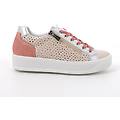 sneakers da donna beige e rosa con zip taglia 35