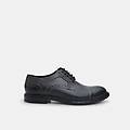 stringate derby in pelle da uomo nero