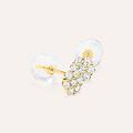 orecchini lobo bon ton oro giallo cubic zirconia collezione bon ton oro giallo