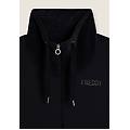 felpa da donna con zip spacchi laterali e collo alto in velluto nero donna small