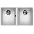 lavello 2 vasche (76x43 5cm) quadra 350 sottotop bianco opaco lgq35068bso