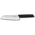 swiss modern coltello santoku con lama alveolata in acciaio inox 17cm