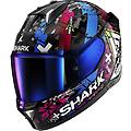 casco skwal i3 hellcat nero / chrom / blue nero blu s