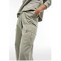 pantaloni cargo in canvas tinto capo seagrass direct dyed donna medium