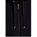 giacca da donna in pile sherpa con cappuccio e zip nero donna extra large