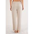pantaloni lunghi soft tricot donna beige taglia l