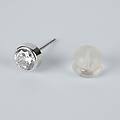 orecchini lobo punto luce bon ton oro bianco cubic zirconia collezione bon ton oro bianco