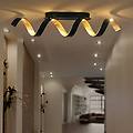 plafoniera led helix in nero-oro