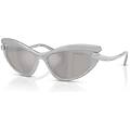 occhiali da sole forma cat-eye tono argentato