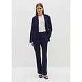 - pantalone flare fit in flanella donna blu navy taglia 38