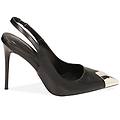 décolleté slingback nere con puntale tacco 10 5 cm