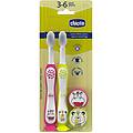 spazzolino 3-6 anni colore rosa e giallo 2 pezzi