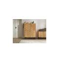 credenza in legno di acacia 110x40x150 laccato naturale / london #110