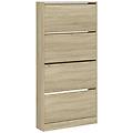 - scarpiera 4 cassetti ribaltabili rovere sonoma 80x21x163 5 cm