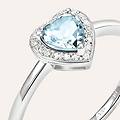anello solitario jasmine oro bianco acquamarina diamante collezione jasmine misura 55 oro bianco