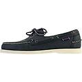 sebago. scarpa da barca da uomo docksides portland crazy blu navy vuoto ritiro gratis