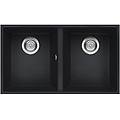 lgq35059bso quadra 350 lavello granitek 2 vasche 79 cm antracite