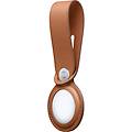 airtag leather loop saddle brown