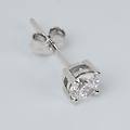 mono orecchino lobo punto luce l'homme or oro bianco cubic zirconia collezione l'homme or oro