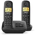 telefono cordless basic 100 duo nero schermo 1 5'' vivavoce blocco chiamate