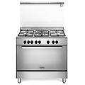 demx 96 sg cucina a gas 5 fuochi forno elettrico 83 litri 90x60 cm classe a con coperchio in