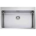 lnr75fbc radius r12 lavello acciaio inox spazzolato da incasso 1 vasca bordo piatto 75x51cm