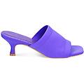 mules open toe viola in tessuto