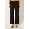 pantaloni a palazzo jacquard donna nero m