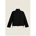 piumino donna trapuntato con collo alto e finitura lucida nero donna medium