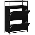 - scarpiera nera 75x34x112 cm in legno multistrato