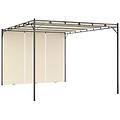 - gazebo da giardino con tenda laterale 4x3x2 25 m crema