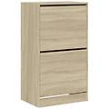 - scarpiera 2 cassetti ribaltabili rovere sonoma 60x42x108 cm