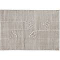 tappeto grafico rettangolare beige 160 x 230 cm magnus
