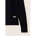 felpa slim con zip intera e collo alto nero donna small