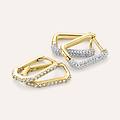 orecchini a cerchio toujours oro giallo cubic zirconia collezione toujours oro giallo