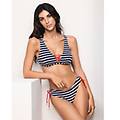 costume slip da donna con coulisse sailor / righe / 1 righe