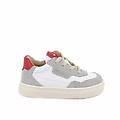 sneakers da bambino bianco e grigio con zip taglia 20