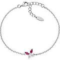 bracciale con charms fissi donna argento 925 gioiello petali brbutbbci
