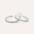 orecchini a cerchio claire oro bianco cubic zirconia collezione claire oro bianco