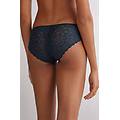 slip in pizzo vita bassa donna blu taglia 4